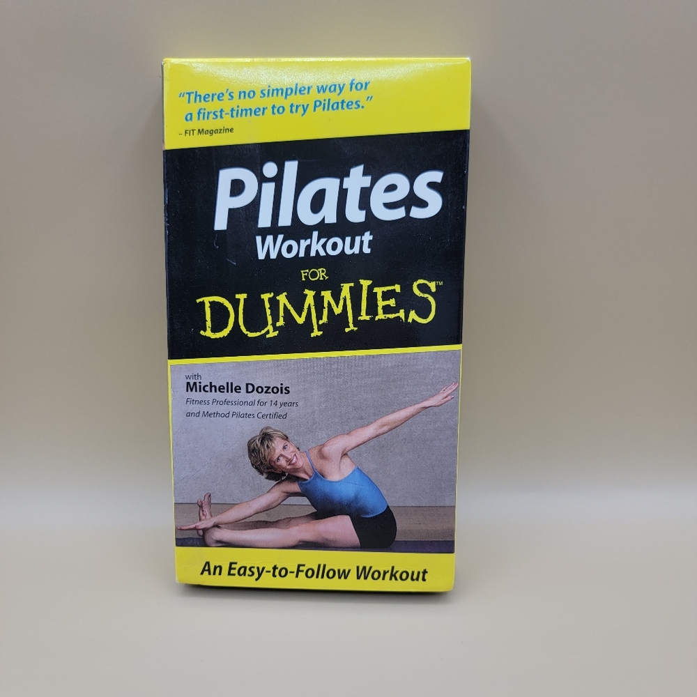 Pilates Workout For Dummies VHS Tape With Michelle Dozois Fitness Professional